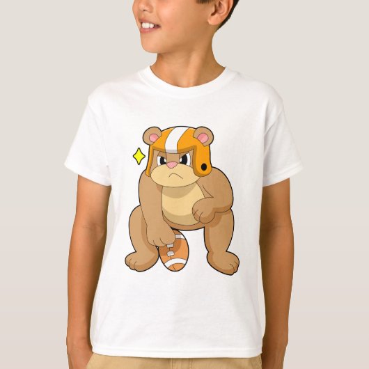 T-shirt L'ours dans les sports de football (Devant)