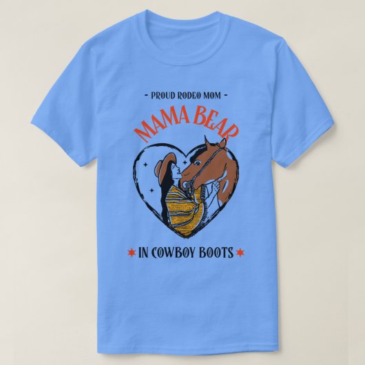 T-shirt L'ours de maman dans les bottes de cowboy (Design devant)