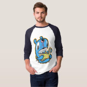 T-shirt L'ours de nouille lit (Devant entier)