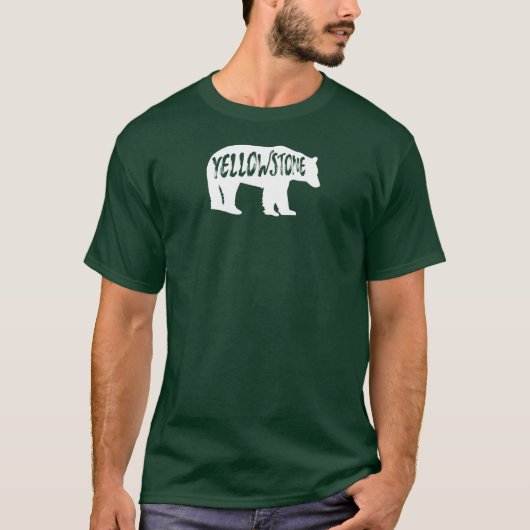 T-shirt L'ours du parc national de Yellowstone (Devant)