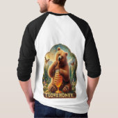 T-shirt L'Ours Mange Du Miel À Partir D'Un Peigne De Miel (Dos)