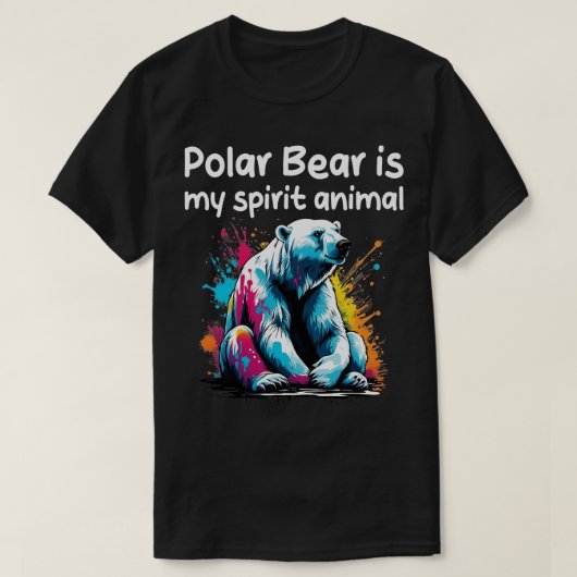 T-shirt L'ours polaire est mon animal d'esprit 1 (Design devant)