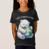 T-Shirt L'Ours Polaire jour des terres Donne À La Terre Un (Devant)