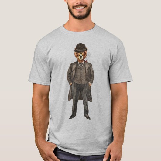 T-shirt L'OURSister une ours drôle en costume (Devant)