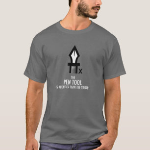 T-shirt L'outil Plume est plus puissant que l'épée (noir)