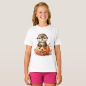 T-shirt Loutre adorable d'Halloween (Devant entier)