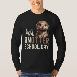 T-shirt Loutre Cool Pour Garçons Filles Hommes Enfants Vin