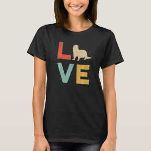 T-shirt Loutre d'amour Rongeur vintage femme Loutre de riv