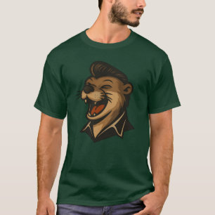 T-shirt Loutre dans le style rock rétro ami
