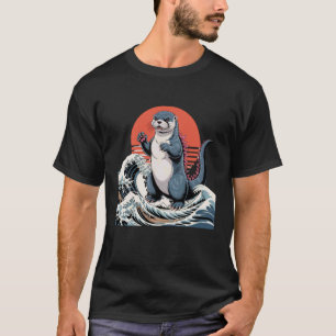 T-shirt Loutre de mer Merch Loutre Rétro Art Japonais Vint