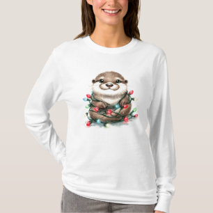 T-shirt Loutre de Noël adorable