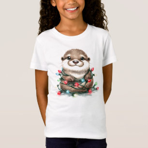 T-Shirt Loutre de Noël adorable