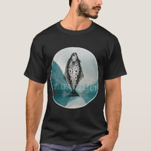 T-shirt Loutre de pêche – Douce Loutre Tenant une Canne à