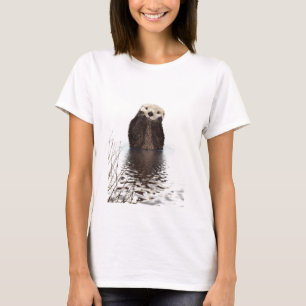 T-shirt Loutre de sourire adorable dans le lac