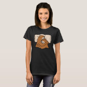 T-shirt Loutre dormant serrant loutres de mer loutres (Devant entier)