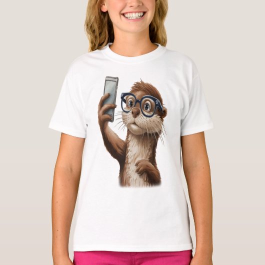 T-shirt loutre drôle (Devant)