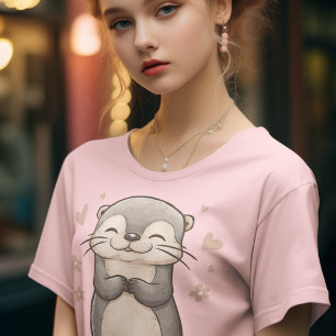 T-shirt loutre mignonne