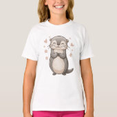 T-shirt loutre mignonne (Devant)