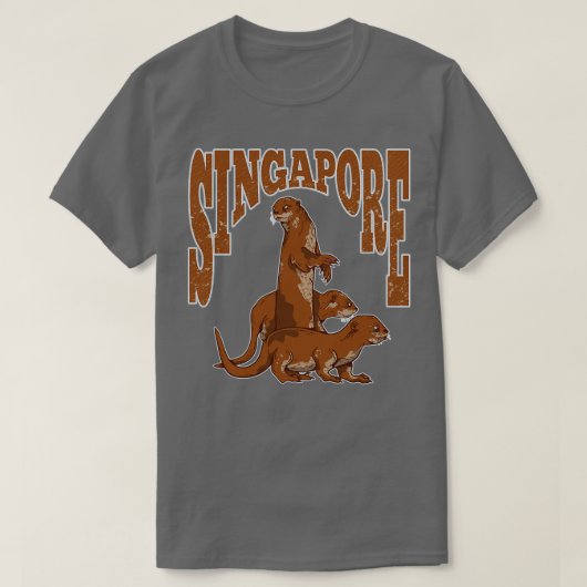 T-shirt Loutres de mer Singapour (Design devant)