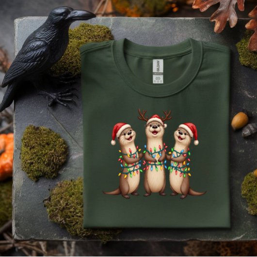 T-shirt Loutres de Noël