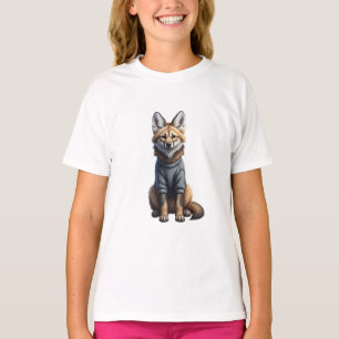 T-shirt Louveteau Loup à Manchettes Cozy Enfants