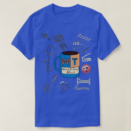 T-shirt Louveur de café câblé Fatigué drôle (Design devant)