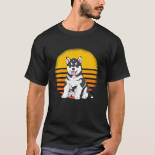 T-shirt Louveur de chiens Husky Sibériens Vintages rétro S