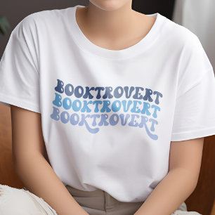 T-shirt Louveur de livres multicolores Blue Retro