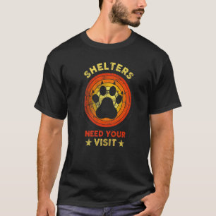 T-shirt Lovable Shelter Of Delighful Pets Citation Retro V