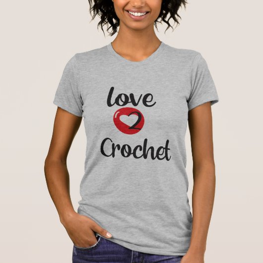 T-shirt Love 2 Crochet (Devant)