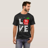 T-shirt Love 4th Grade Apple 1 (Devant entier)