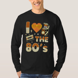 T-shirt Love 80s Retro Vintage Gamer Gaming
