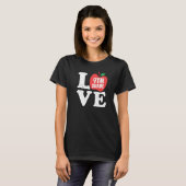 T-shirt Love 9th Grade Apple Ninth Grader Student Teacher (Devant entier)