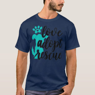 T-shirt Love Adopter Secourt - Chien Propriétaire de l'ani