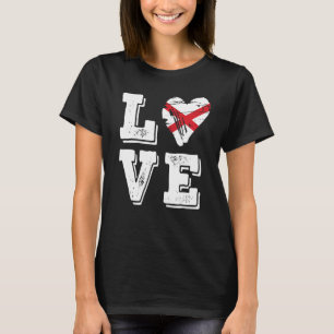 T-shirt Love Alabama State Flag 1