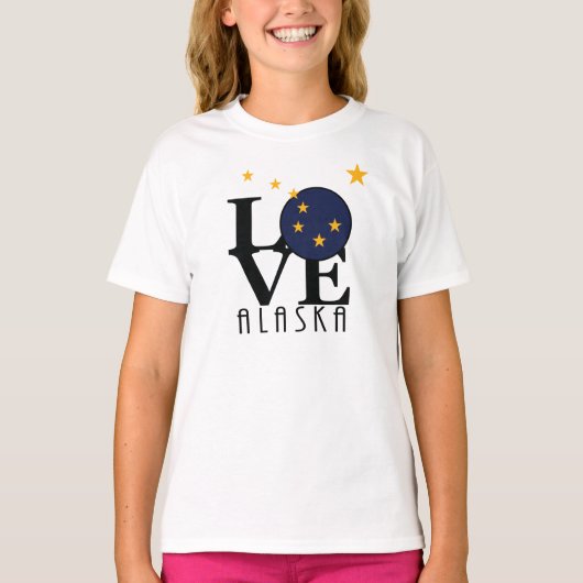 T-shirt LOVE Alaska (impression avant) (Devant)