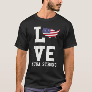 T-shirt Love America Map Patriotic USA Graphisme