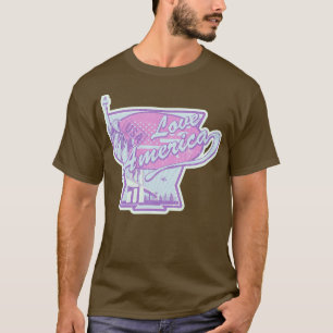 T-shirt Love America USA Statue De La Liberté Patriot Don