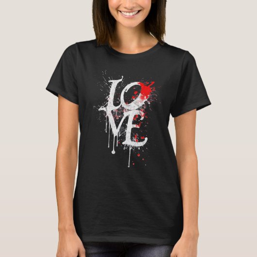 T-shirt Love, amore, Liebe, amor, aimer, splash street art (Devant)
