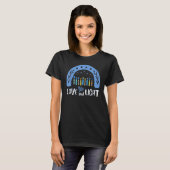T-shirt Love And Light Hanukkah Rainbow For Kids (Devant entier)
