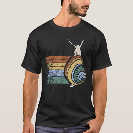 T-shirt Love Animals Retro Snail Gift Design Idea for Snai (Devant)