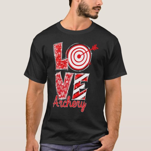 T-shirt Love Archery Happy Valentine Day Archery Lover Out (Devant)