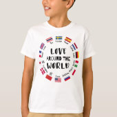 T-shirt Love Around the World Languages (Devant)