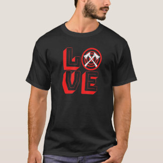 T-shirt Love Ax Throwing Graphique