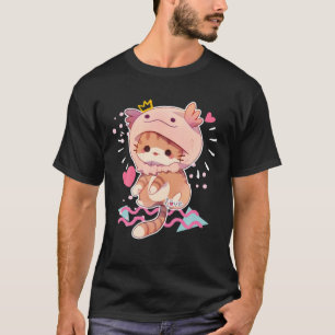 T-shirt Love Axolotl Casquette Cat Cute Axolotl Lover Coeu