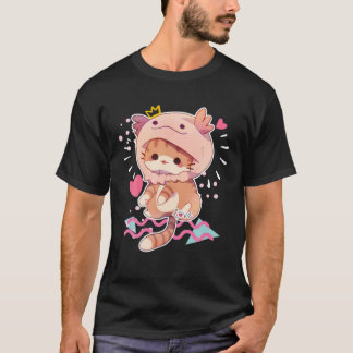 T-shirt Love Axolotl Casquette Cat Cute Axolotl Lover Coeu