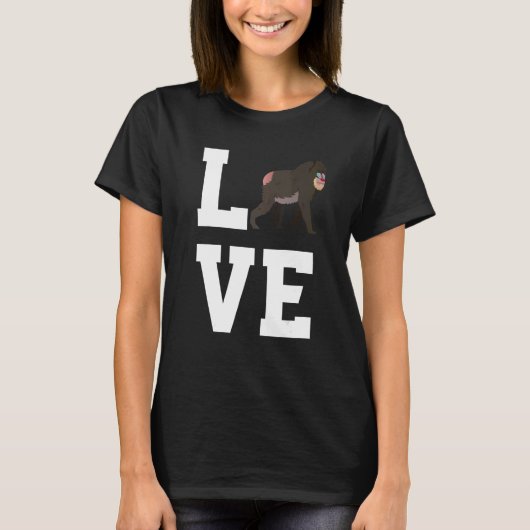 T-shirt Love Baboon Apparel Monkey Ape (Devant)