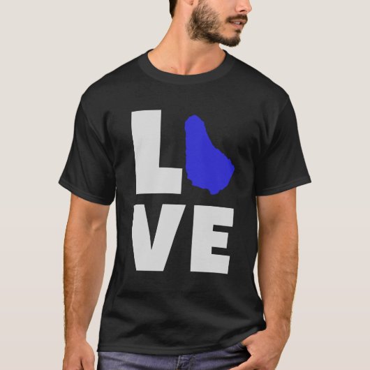 T-shirt Love Barbados (Devant)