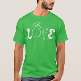T-shirt Love Barber Outils Mots Thématiques Barbershop Sty