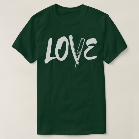 T-shirt Love Barber Razor (Design devant)